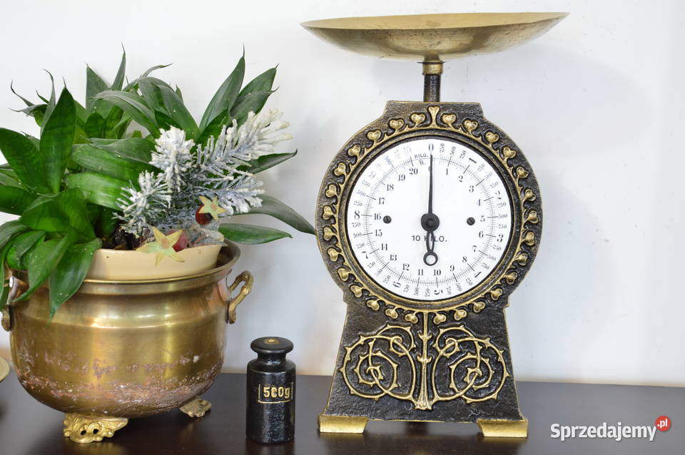 stara WAGA 10 żeliwna sygnowana Jastrzębie-Zdrój