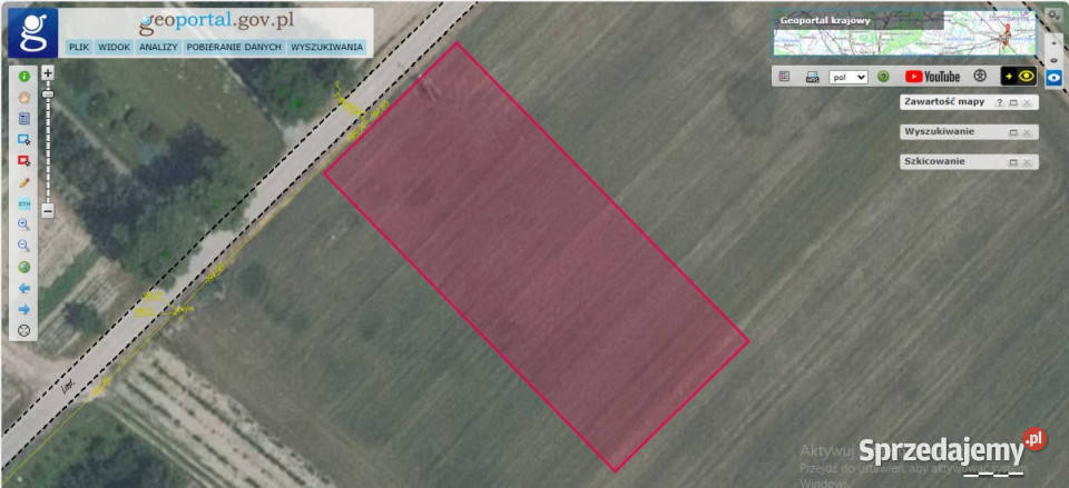 sprzedaży gruntu Garbów 2200m2