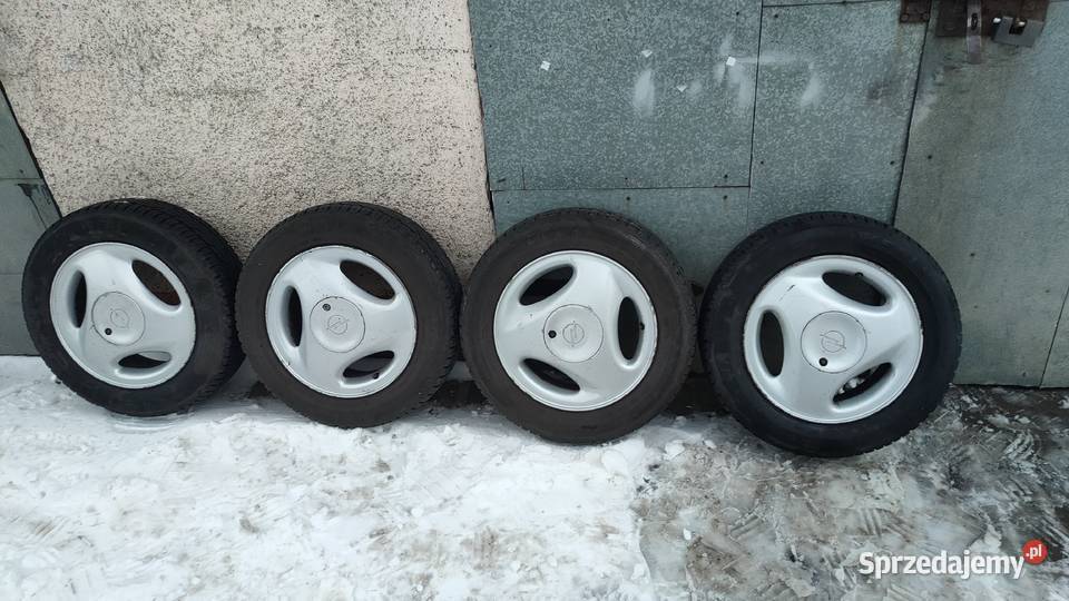 Oryginalne alufelgi OPEL 4x100 letnie opony sprzedam
