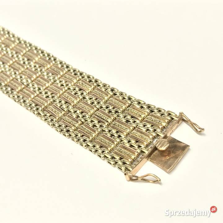 Złota BRANSOLETKA damska 14K masywna EFEKTOWNA Pozostałe Biżuteria dla Pań Warszawa