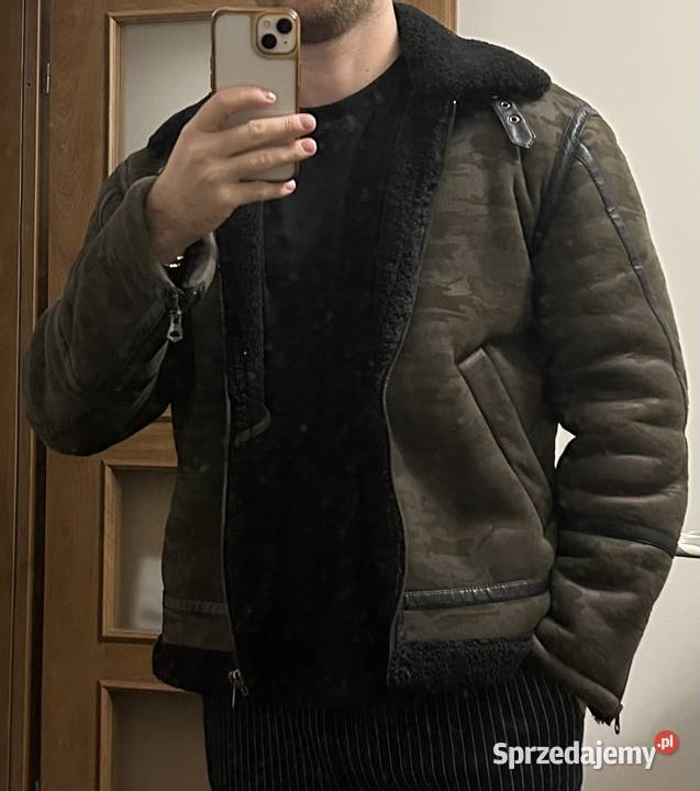 Kurtka ZARA kożuch zimowa męska z miśkiem Płock