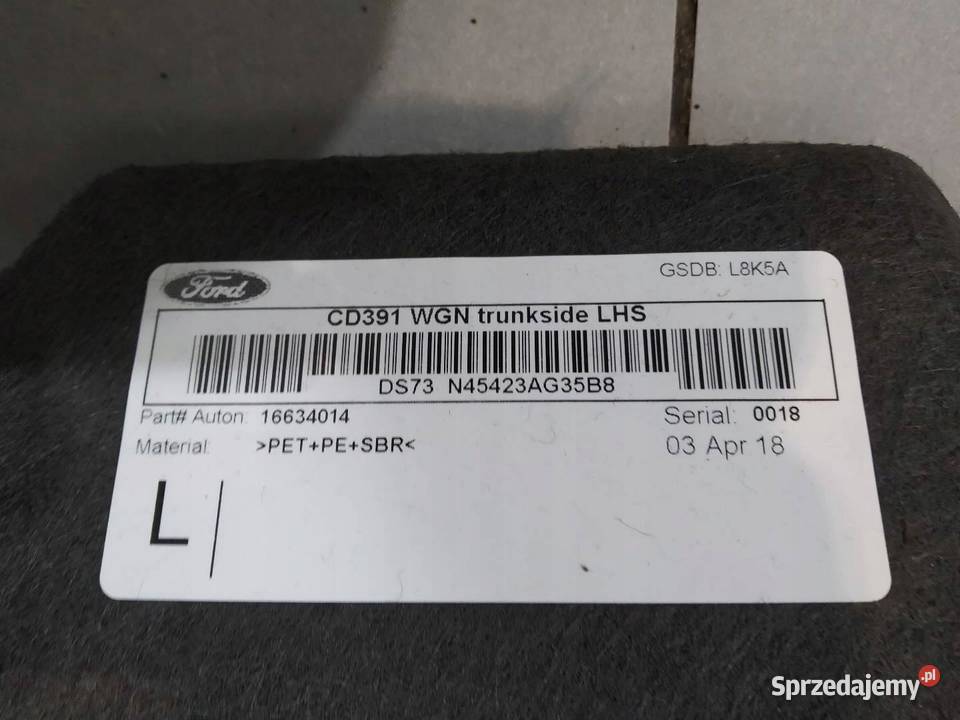 TAPICERKA BOCZEK LEWY PRAWY TYŁ KOMBI