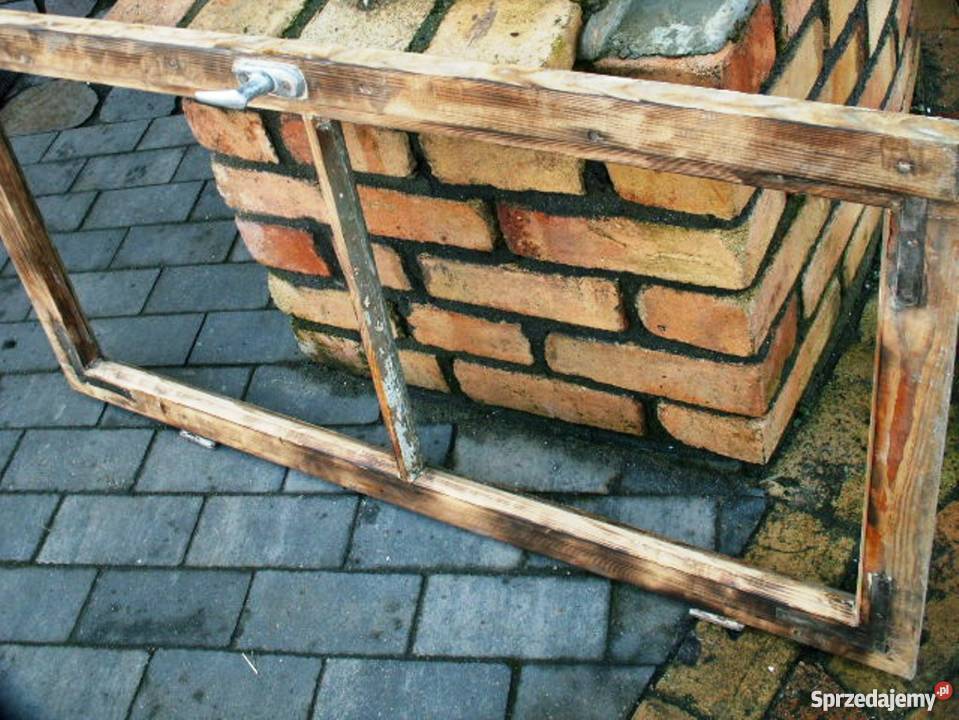 Stare okno rama lustro obraz rama okienna 109x59 Ełk