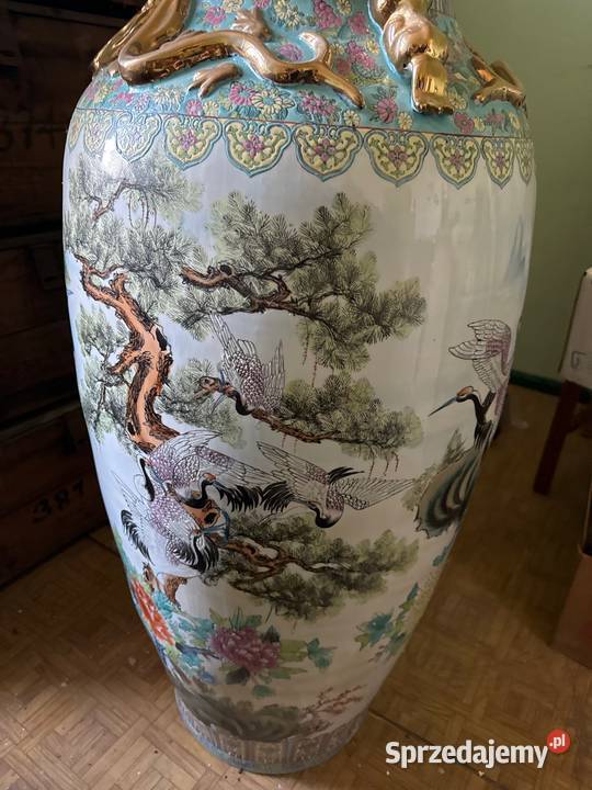 Ogromny porcelanowy dzban 134 wazon amfora antyk