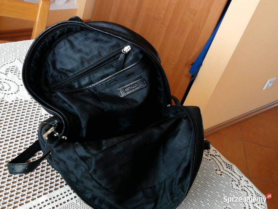 Oryginalny czarny skórzany plecak Michael Kors śląskie Sosnowiec