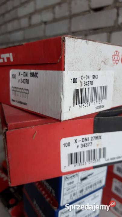 Naboje do osadzaka POWERS HILTI gwoździe DEWALT Zduńska Wola sprzedam