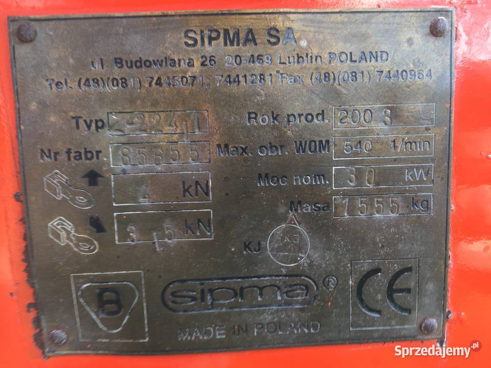 Prasa kostkująca Sipma Z2241 2003r Łowicz