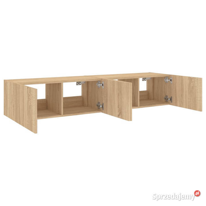 Ścienne szafki TV z LED 2 dąb sonoma 80x35x31 RTV mazowieckie sprzedam