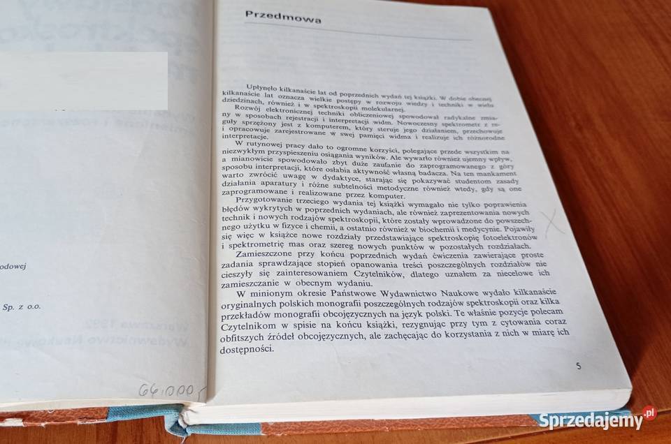 Podstawy spektroskopii molekularnej Zbigniew Książki i Podręczniki pomorskie Gdańsk