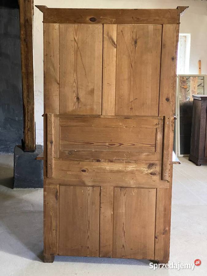 Kredens secesyjny witraże rzeźbienia antyk Budno