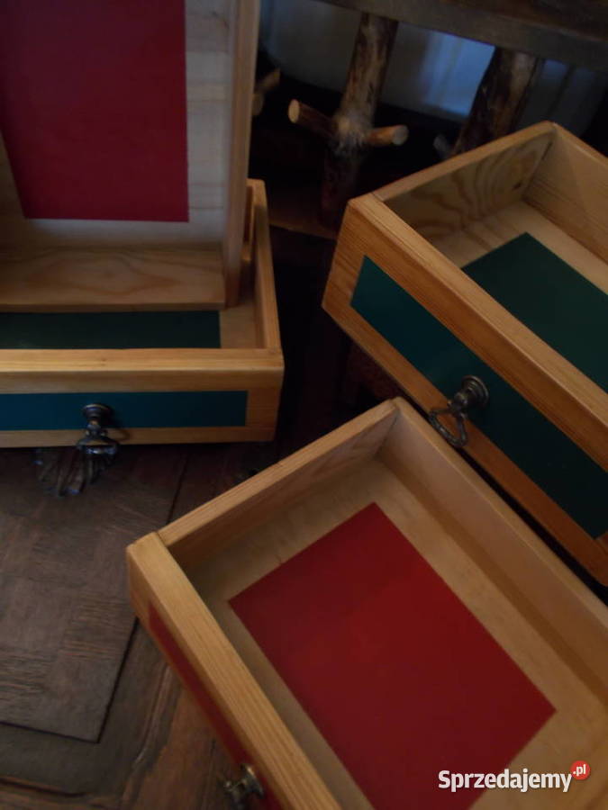 Stara Drewniana Szuflada Lata 50 Barwy PopArt Pozostałe Szczecin