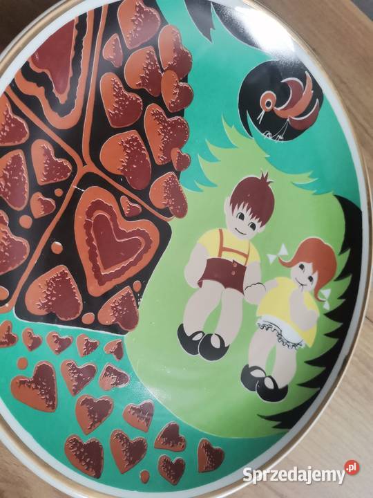 Stara patera talerz Jaś i Małgosia porcelana Katowice