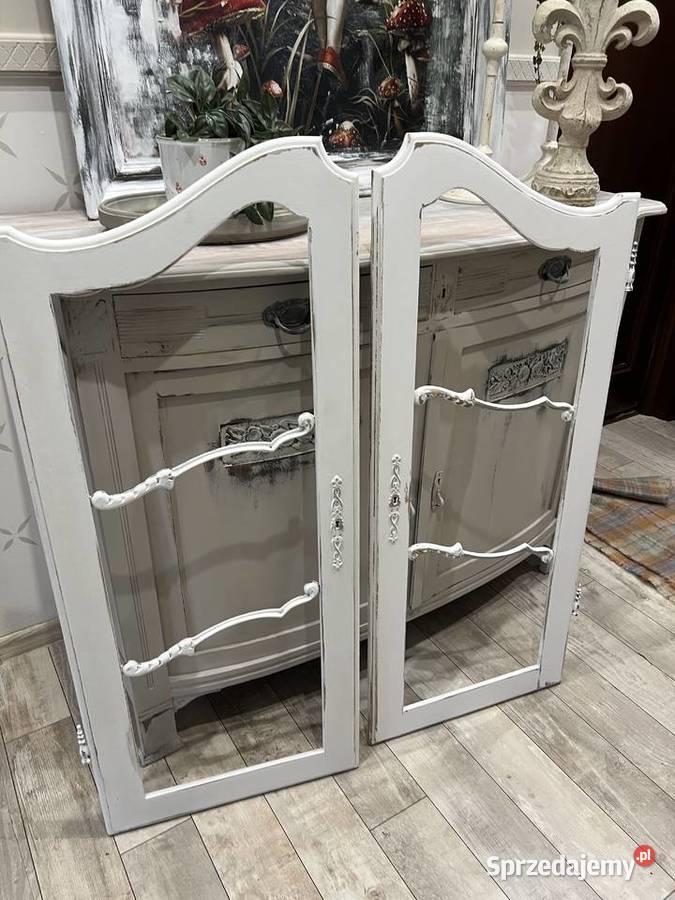 Dwa panele stare drzwiczki drewniane Żary