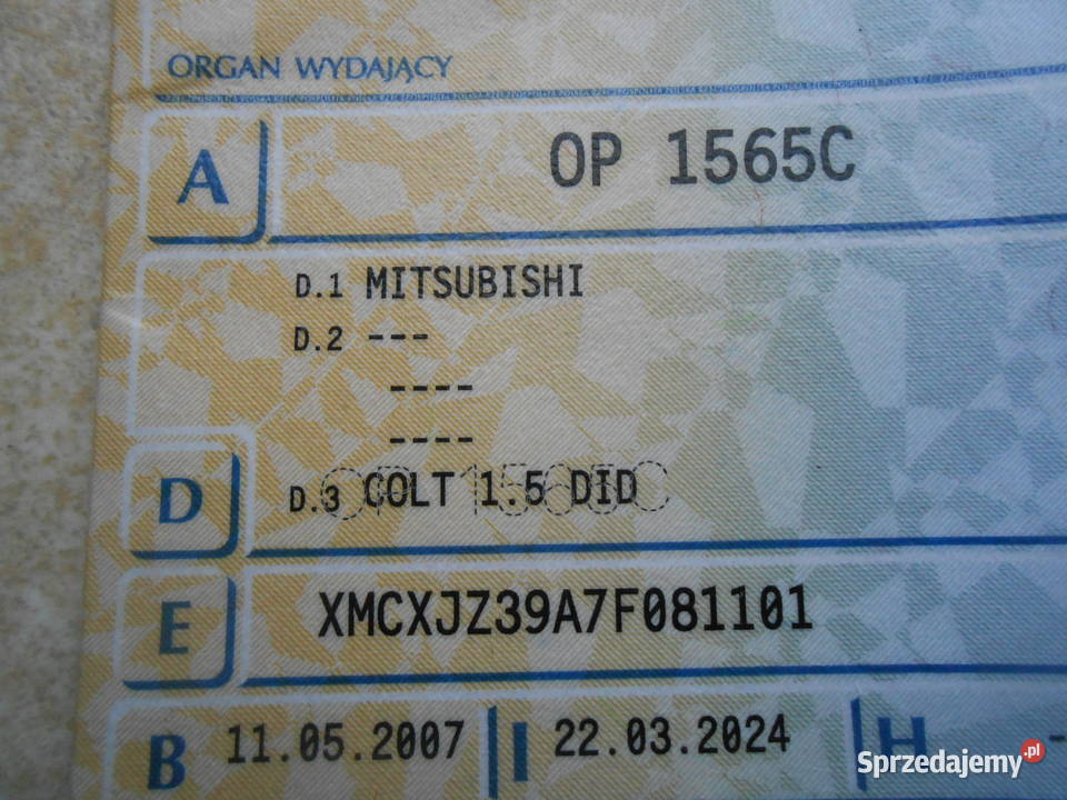 mitsubishi COLT 15did diesel 2007r 95 AUTOMAT Bytom sprzedam