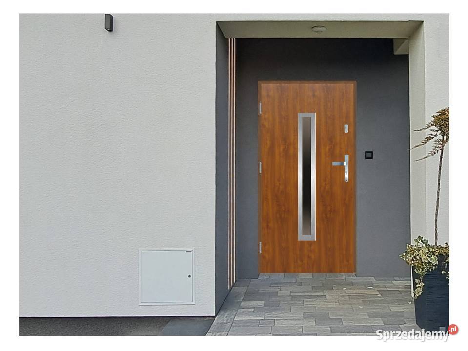 Drzwi wejściowe do domu GI07 INOX Złoty Dąb 90 mazowieckie Ciemniewo sprzedam