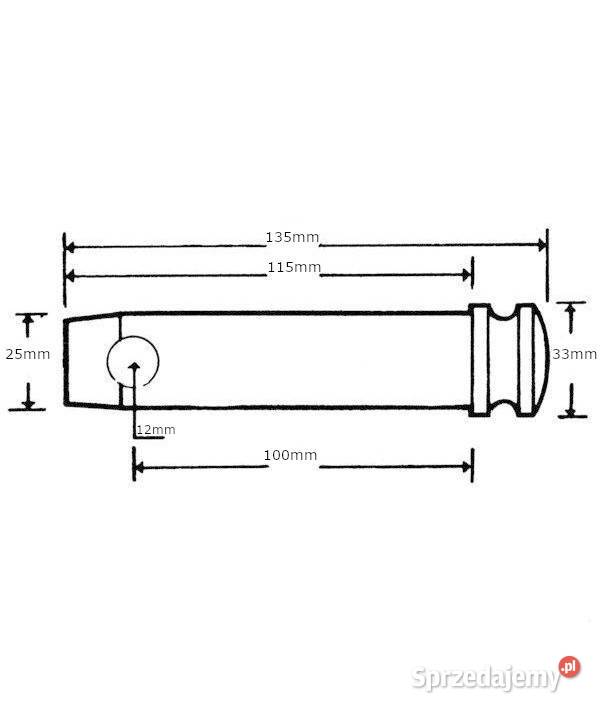 Sworzeń łącznika górnego 25x100 mm Kramp Kamionna
