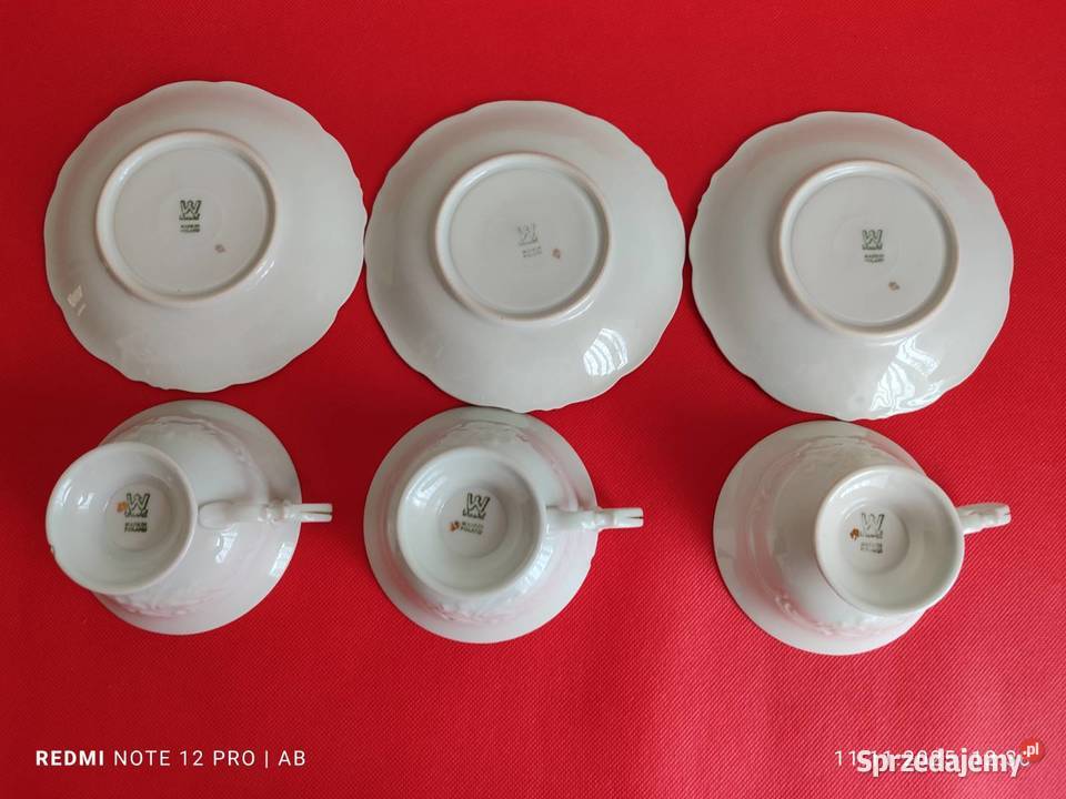 Filiżanki Wawel porcelana z sygnaturami 3 kpt Katowice