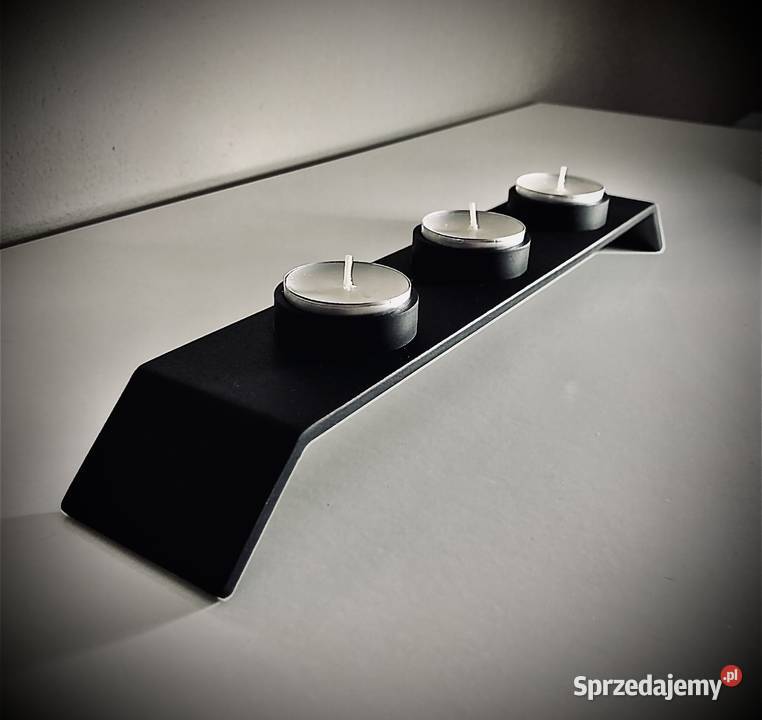 Świecznik loft czarny mat na tealighty Warszawa