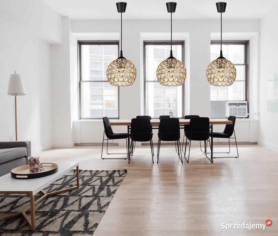 LAMPA WISZĄCA SUFITOWA ŻYRANDOL KULA glamour Choroszcz