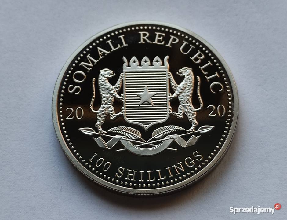 Moneta SOMALIA 100 SHILLINGS 2020 SŁONIE Pruszków sprzedam