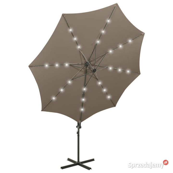 Parasol wiszący z lampkami LED i słupkiem 300 Warszawa