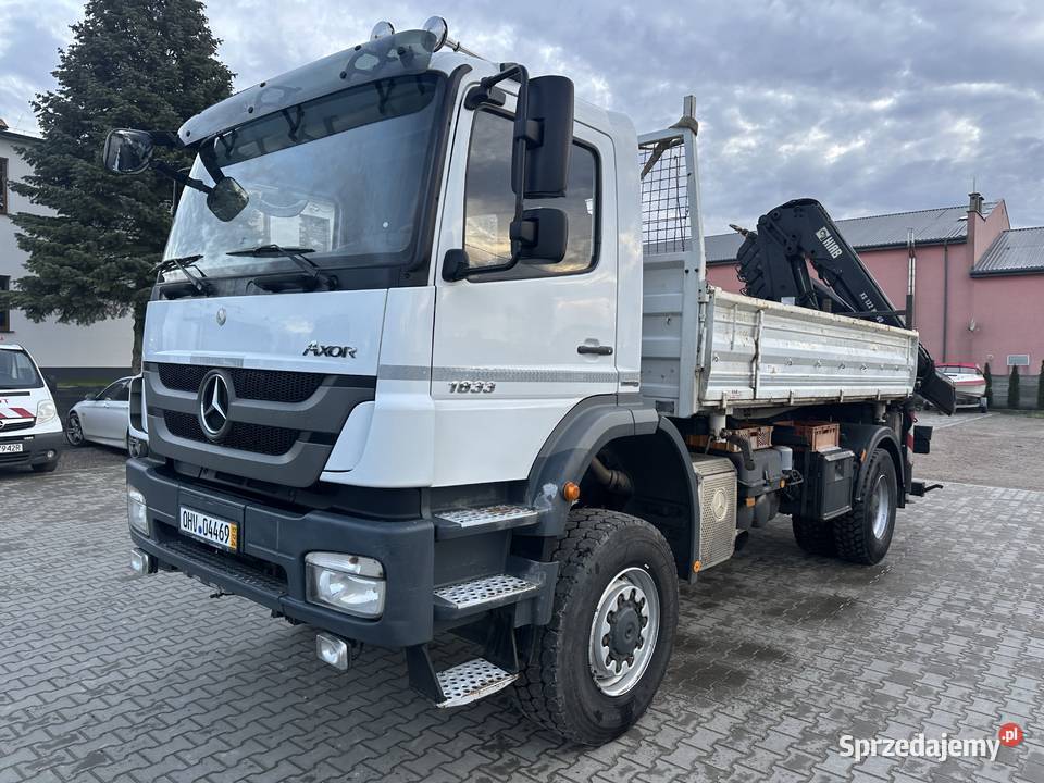 Mercedes 4x4 stały napęd HDS Hiab Wywrotka 3 Płock