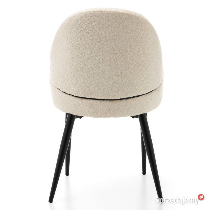 Krzesło Tapicerowane Bergamo Boucle Jasnobeżowe Tarchały Małe