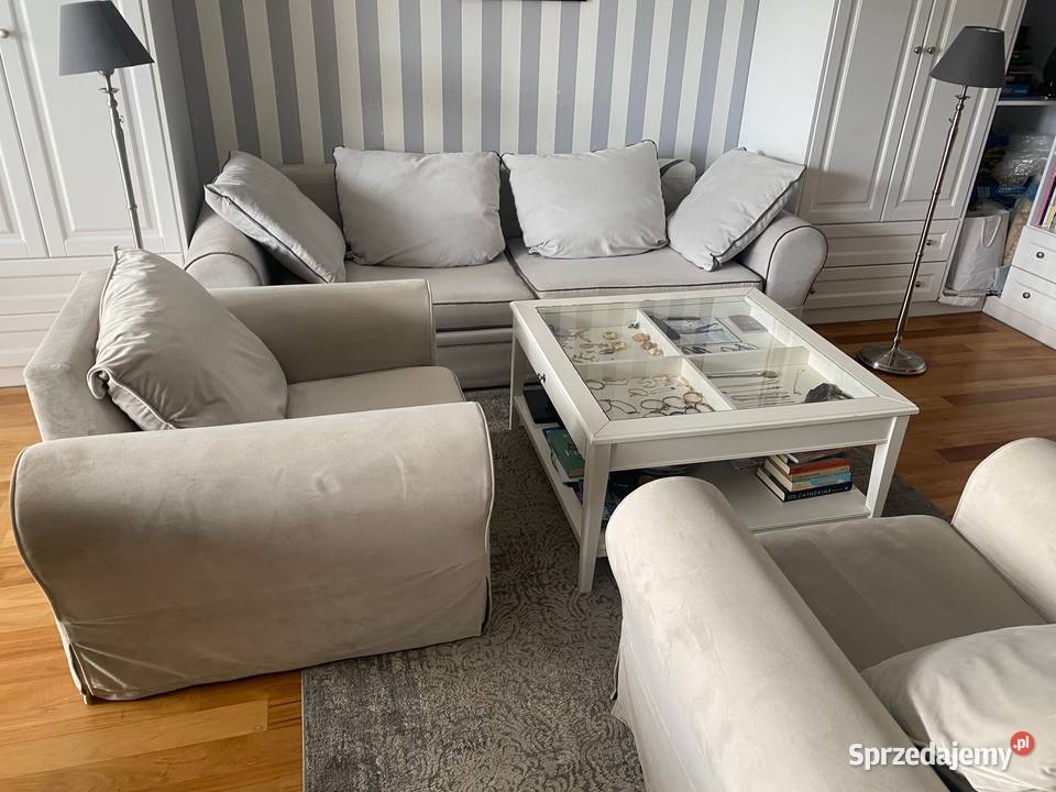 Sofa rozkładana dwa fotel stolik Agata Meble Warszawa