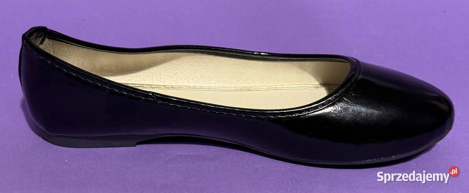 Czarne lakierowane baleriny rozmiar 36 mazowieckie Żyrardów