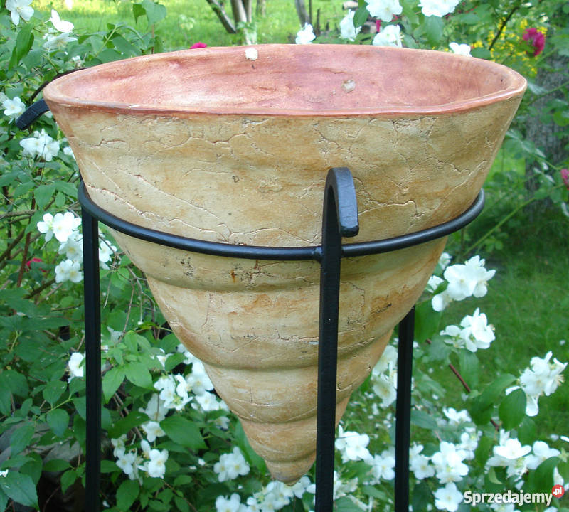 Donica ceramiczna mrozoodporna w stojaku 100 Jelenia Góra