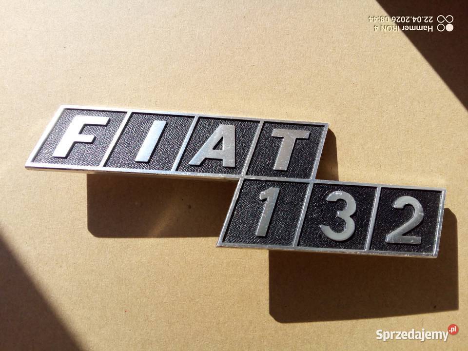 Fiat 132 napis znaczek emblemat aluminium Italy Przemyśl