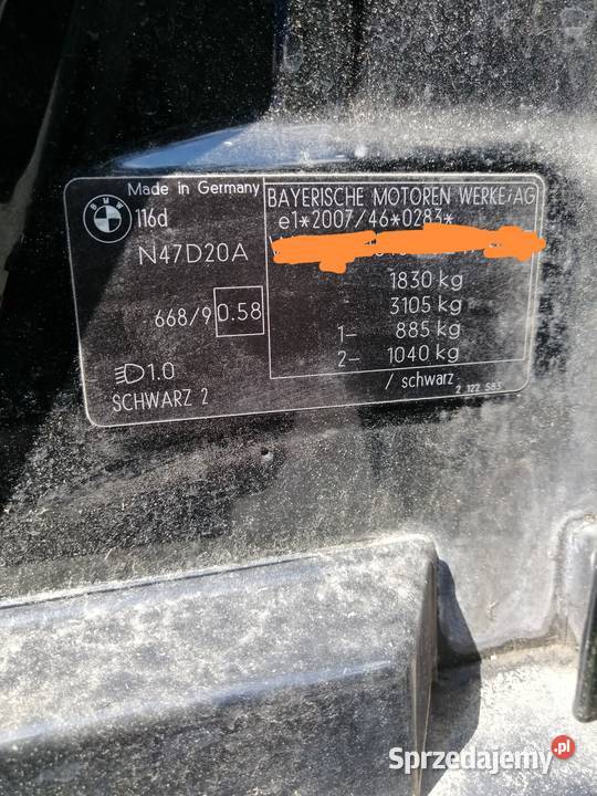 Bmw e87 części blacharskie Kotla