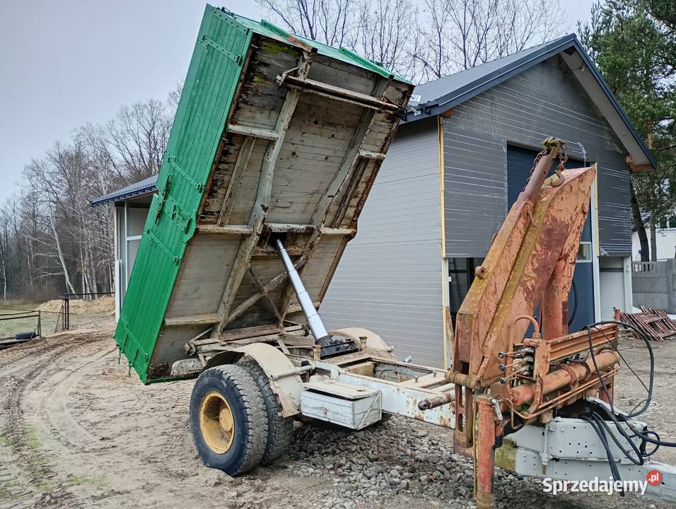 Przyczepa rolnicza wywrotka 10t z HDS Hiab Trojanów sprzedam