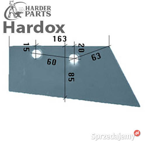 Lemiesz przedpłużka HARDOX 27150101P do pługa podlaskie