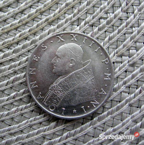 Watykan 100 Lirów 1959r Papież Jan XXIII Ładna Kalisz