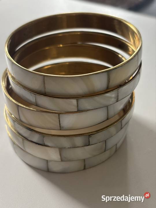 Bransoletki mosiądz z macicą perłową