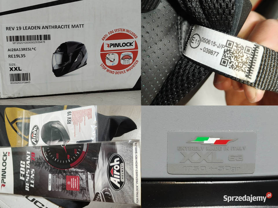 Szczękowy kask motocyklowy AIROH REV 19 XXL NOWY Żyrardów