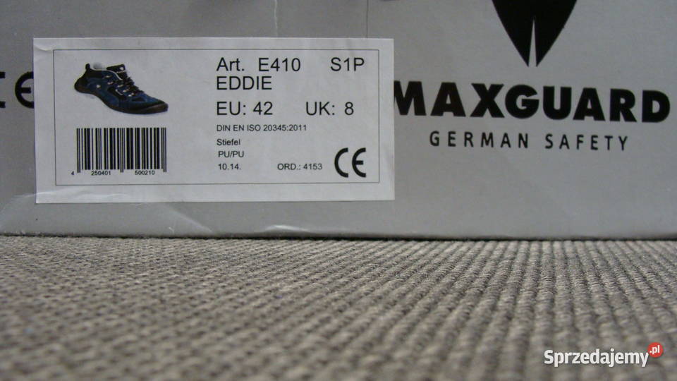 Obuwie trzewiki ochronne Maxguard Eddie E410 S1P Rumia