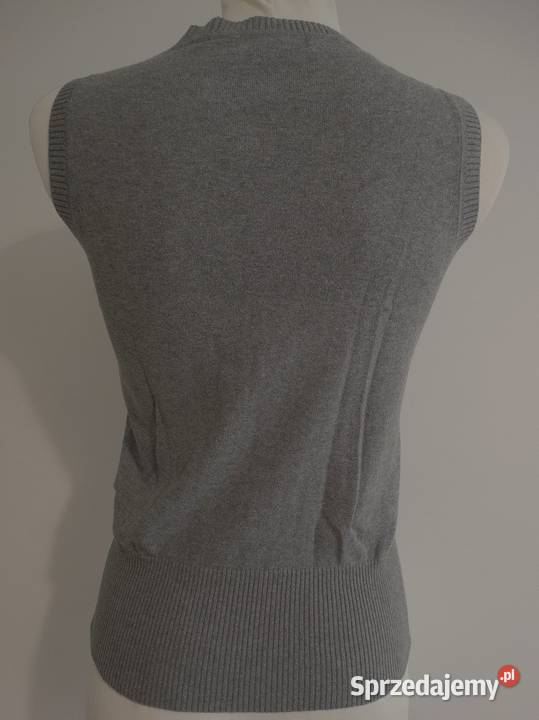 Kamizelka Kaszmirowa Kaszmir Bawełna Bezrękawnik Rozpinane