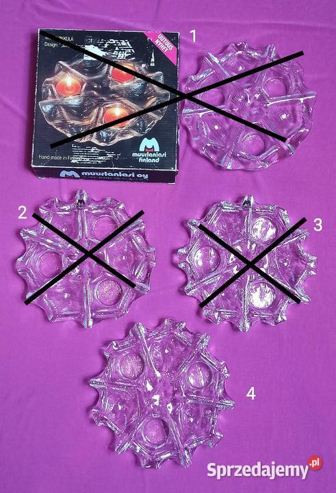 Finlandia szkło artystyczne MUURLA świecznik Jasień