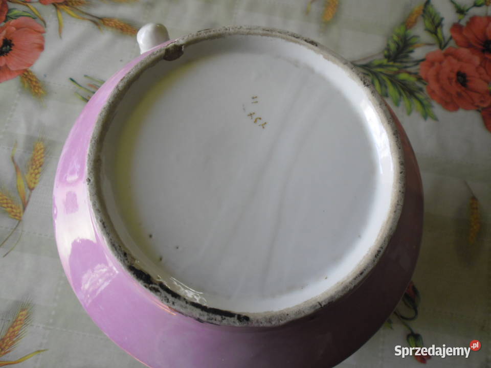 Dzbanek porcelanowy z serduszkami mazowieckie Zwoleń