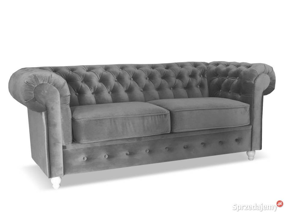 Sofa kanapa pikowana chesterfield glamour sprężyny