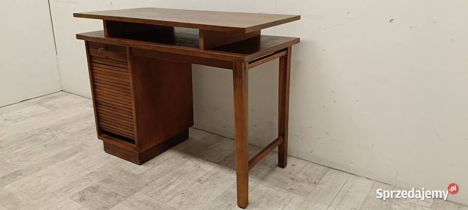 biurko drewniane małe dwustronne vintage design Biurka łódzkie Radomsko