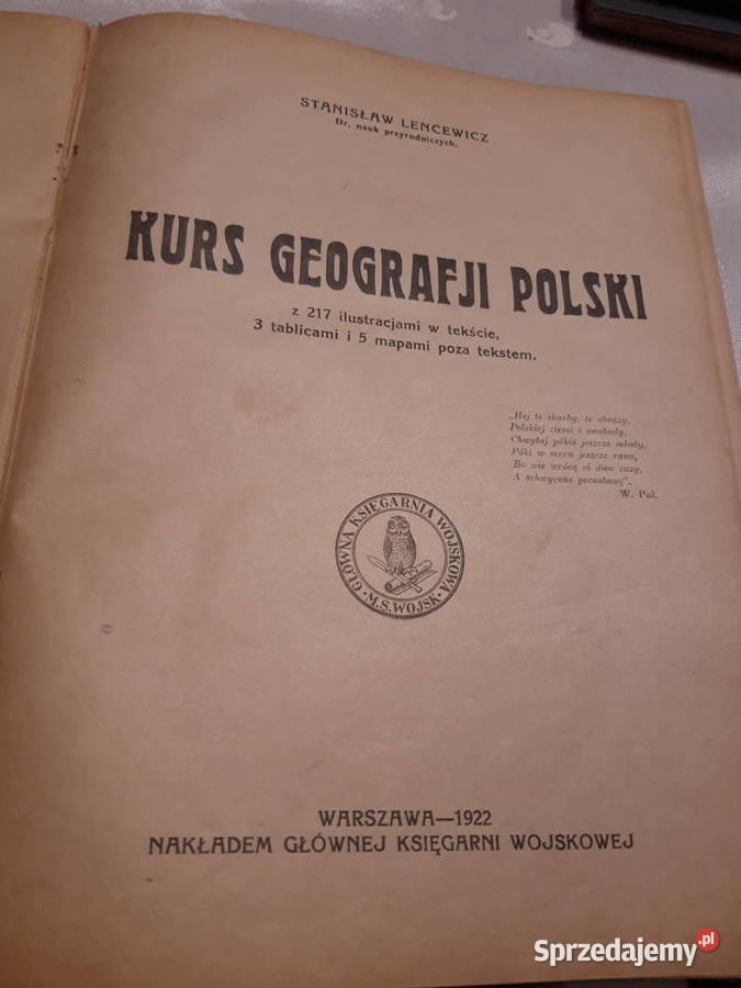 Kurs Geografji Polski Lencewicz Wwa1922oprunikat Iwno