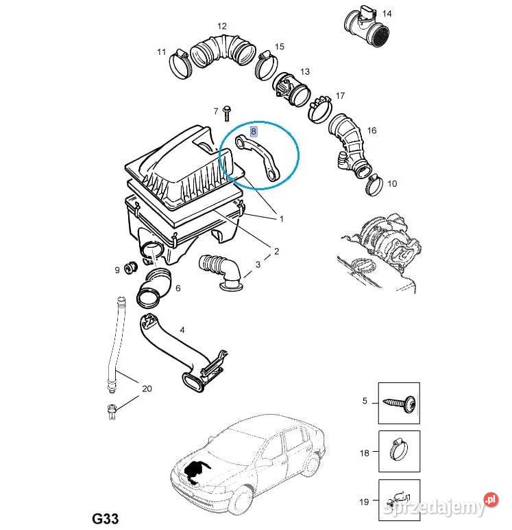 MOCOWANIE FILTRA POWIETRZA OPEL ZAFIRA B A ASTRA Szczecin sprzedam