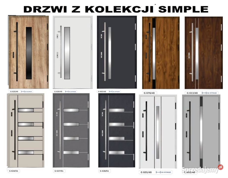 Drzwi z montażem zewnętrzne wewnątrzklatkowe Tychy