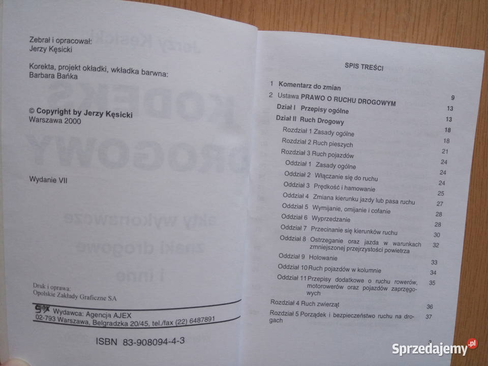 Kodeks drogowy 2000r J Kęsicki