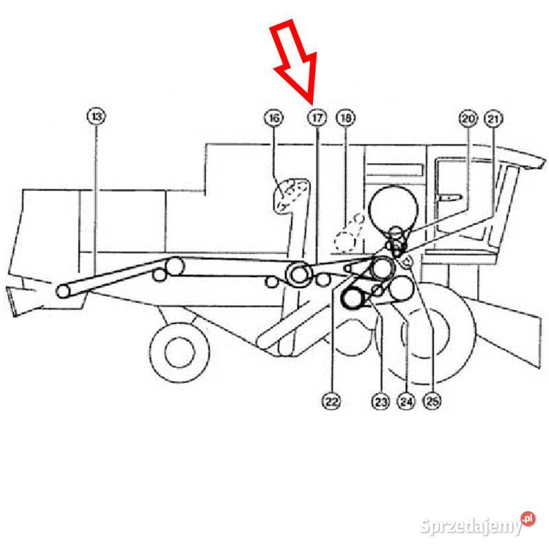 Pas klinowy sieczkarni Claas Holland Case 544147 Do kombajnów Radomsko