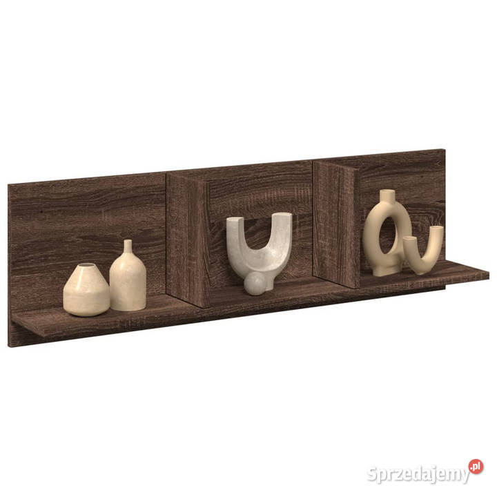 Półka ścienna 100x165x30 brązowy dąb WM854865 Warszawa