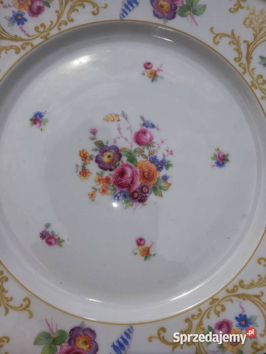 talerz sygnowany Porcelana i szkło
